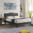 thumbnail image 2 of VECELO 3-Piece Bedroom Sets Upholstered Bed Frame and 2 Nightstand, 2 of 7