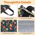 thumbnail image 4 of Pioneer Flower Floral Print Pattern Insulated Lunch Bag for Women & Adults,Large Portable Soft Cooler Lunch Bag,Thermal Food Storage Tote with Pearl Cotton,8.66L,8.75x5.75x9.5 Inch, 4 of 6