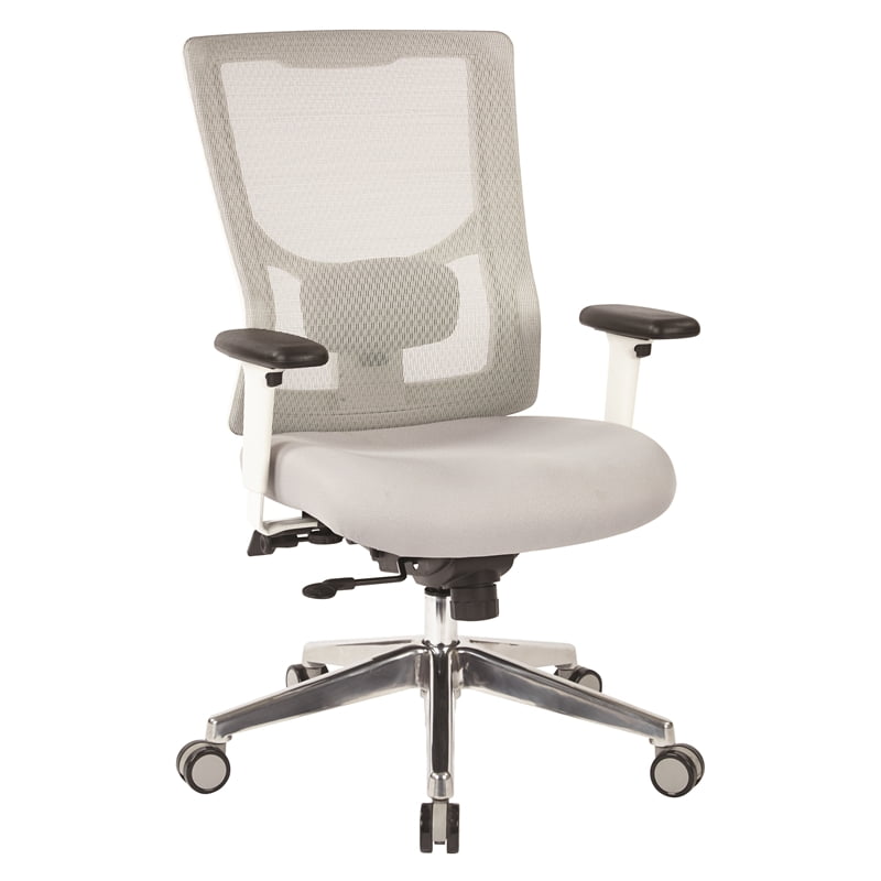 Office Star Products ProGrid® White Mesh Mid Back Chair