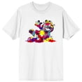 thumbnail image 5 of Garfield Multicolored Paint Crew Neck Short Sleeve Men's White T-shirt-Medium, 5 of 7