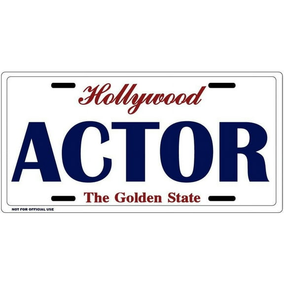 Actor Metal License Plate