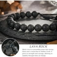 thumbnail image 2 of NICKSUN Natural Gemstone Crystal Beads Unisex Adjustable Macrame Stretch Bracelets, 2 of 4