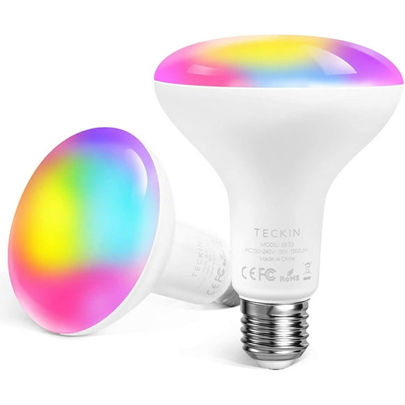 Applie Smart Wifi LED Ampoules, RGBCW Multicolor Smart Wifi Ampoules, Compatible avec Google Home, 2PCS