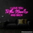 thumbnail image 3 of Glowneon I Love You to the Moon and Back Neon Sign, Quotes Love, Wedding Decor, Anniversary Gift, 3 of 5