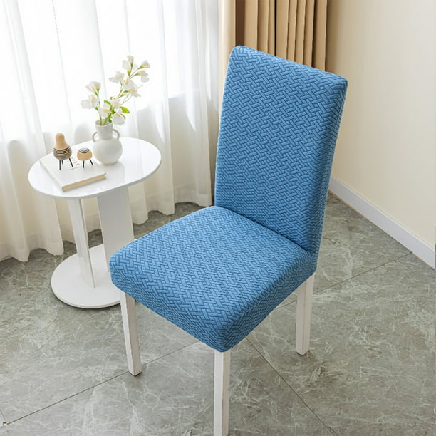 Funda elástica universal para silla, protector de asiento para comedor, estudio, antimanchas, fácil de instalar, decoración moderna, para uso en casa o en la oficina, protector, funda de tela lavable.