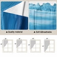 thumbnail image 3 of Blue Ombre Coastal Kitchen Window Curtains, Swag Curtains Valance for Bedroom Living Room Bathroom, Summer Gradient Ocean Wave Rod Pocket Window Treatment Curtain Block Drapes 2 Panels 28"x36", 3 of 9