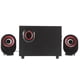 thumbnail image 1 of FT X7 subwoofer de madera 2.1 altavoz multimedia USB reproductor de música para computadora portátil de escritorio (negro y rojo), 1 of 8