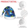 thumbnail image 4 of Fuzoiu Hawaiian Style Print Santa Hat Christmas Hat for kids,Santa Hats with Pompom, Unisex Xmas Holiday Hat for Christmas New Year Festive Party Supplies, 4 of 6