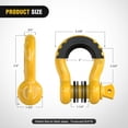 thumbnail image 2 of Nilight 2 Pack 3/4" D-Ring Shackle with 7/8" Screw Pin 41,887lbs Break Strength, Heavy Duty Off Road Recovery Shackle with Isolators Washers for Use with Tow Strap, Winch, Off-Road Truck Vehicle, 2 of 7