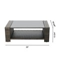 thumbnail image 6 of Baner Garden N87-XJ 4 Piece Outdoor Furniture Set All Weather Deep Seating Patio Backyard Garden with Grey Cushions, Mixed Black/Brown, 6 of 7