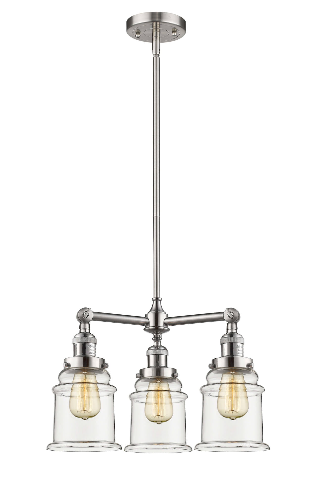 Innovations Lighting 207 Canton Canton 3 Light 18" Wide Chandelier - White