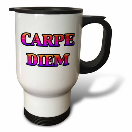 3drose, Carpe Diem, Sunset Colors,, 14oz Stainless Steel Travel Mug
