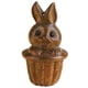 thumbnail image 1 of Pequeño conejo tallado en madera, adorno decorativo DIY para llavero o collar, 1 of 8