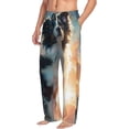 thumbnail image 6 of Salouo Cloud Border Collie Print Pajama Pants for Men, Lounge Pants Elastic Waistband Casual Men's sleepwear Loungewear Sleep Pajama Pant -Medium, 6 of 7