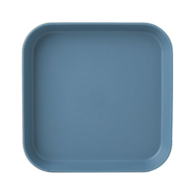 Oleegame 1PC Picnic Trays For Food Macaron Spit Bone Dish Spit Bone Dish Household Snack Small Dish Pickle Dish Plastic Snack Cake Dish Dining Table Garbage Plate Blue