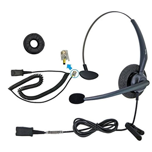 DailyHeadset RJ9 Mono Corded Phone Headset Noise Cancelling Mic for