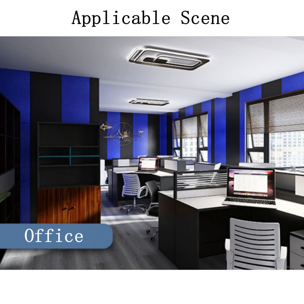 Sound Absorbing Noise Dampening Acoustic Self-adhesive Panel Wall Treatment 9" x 9" x 0.4", Black Square, 12-pack