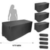 (4) Ultimate Support USDJ-4TCB 4ft Table Covers (Black) Package