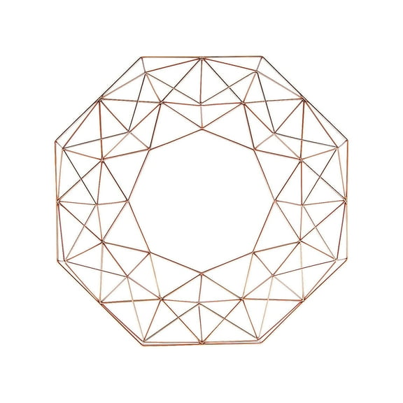 Gold Geometric Metal Frame 19In - Home Decor - 1 Piece