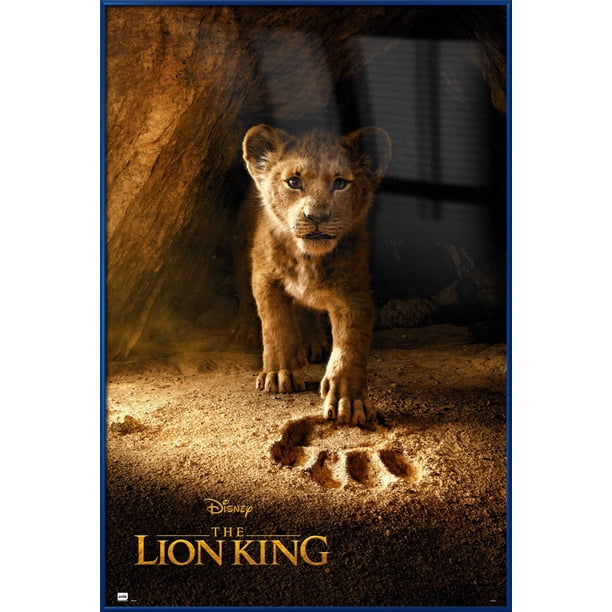 The Lion King 19 Framed Disney Movie Movie Poster Teaser Simba Size 24 X 36 Metallic Blue Plastic Frame Walmart Com