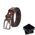thumbnail image 1 of Black Mens 35mm Double Loop Leather Belt, 1 of 5