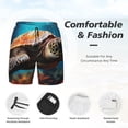 thumbnail image 3 of Balery Realistic Turtle Bañador para hombre, shorts de playa de secado rápido con entrepierna y forro de compresión-X-Large, 3 of 6