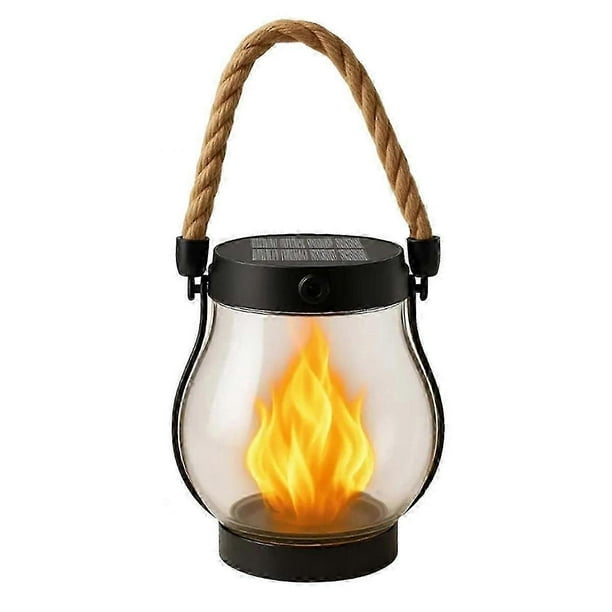1Pack Solar Lantern Outdoor Lights, Waterproof Dancing Flame Solar Lanterns Outdoor Light, Solars L