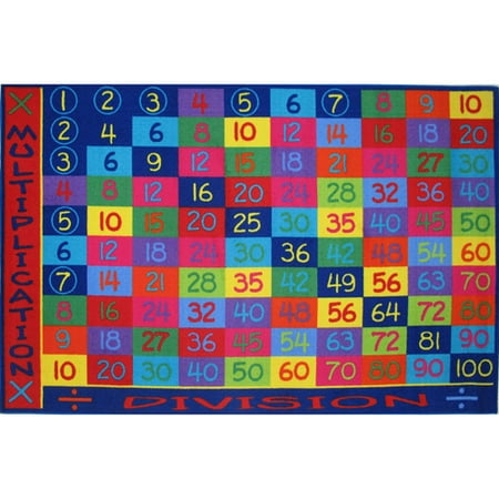 Fun Rugs Children's Fun Time Collection, Multiplication and Division