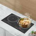 thumbnail image 3 of Miumaeov Double Induction Cooktop 2 Burner Independent Controls Cooker 110V Horizontal Electric Stove with Touch Sensor Child Safety Lock, 3 of 13