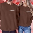 thumbnail image 2 of SOMOWI Chandails de la Saint-Valentin pour Femmes Mode Tendance Imprimé Ample Col Rond Chandail à Capuchon Marron Hauts d'Automne Décontractés m, 2 of 4