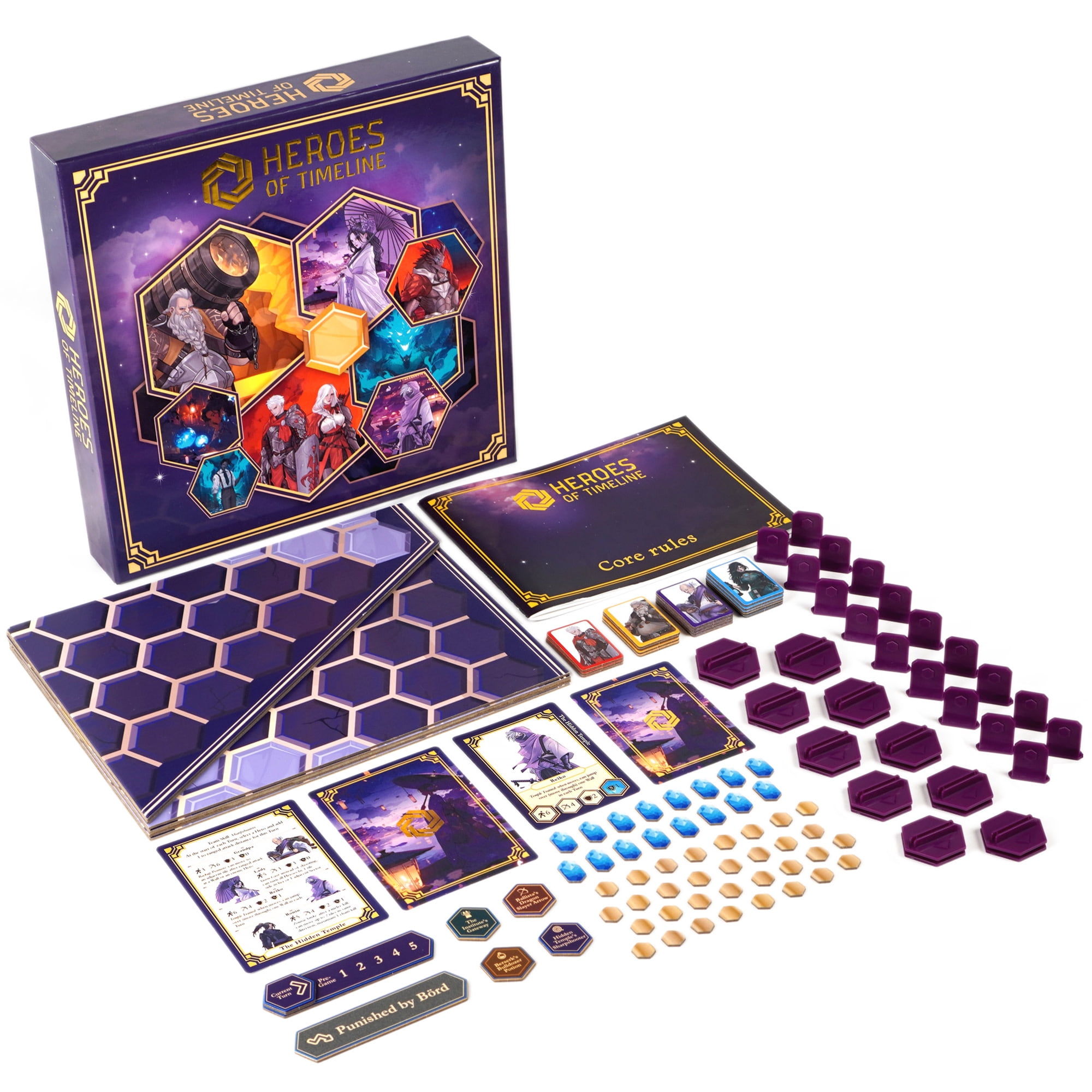 Heroes of Timeline - Fantasy Strategy Combat Board Game, Asymmetric Arena, Abstract Grid Movement, Unique Hero Abilities, Ages 14+, 2 Players, 20+ Min