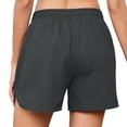 thumbnail image 4 of Ahdbta Linen Shorts for Women Summer Casual High Waisted Wide Leg Drawstring Beach Loose Shorts Comfy Fashion Outfits, 4 of 7