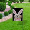 thumbnail image 5 of SKYSONIC Cute Shitzu Dog with Rabbit Ears Double-Sided Printed Garden House Sports Flag 12x18in Polyester Decorative Flags for Courtyard Garden Flowerpot, 5 of 7