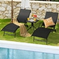 thumbnail image 4 of Gymax Set of 2 Foldable Patio Chaise Lounge  w/ 5-level Backrest Outdoor Recliner Chair, 4 of 9