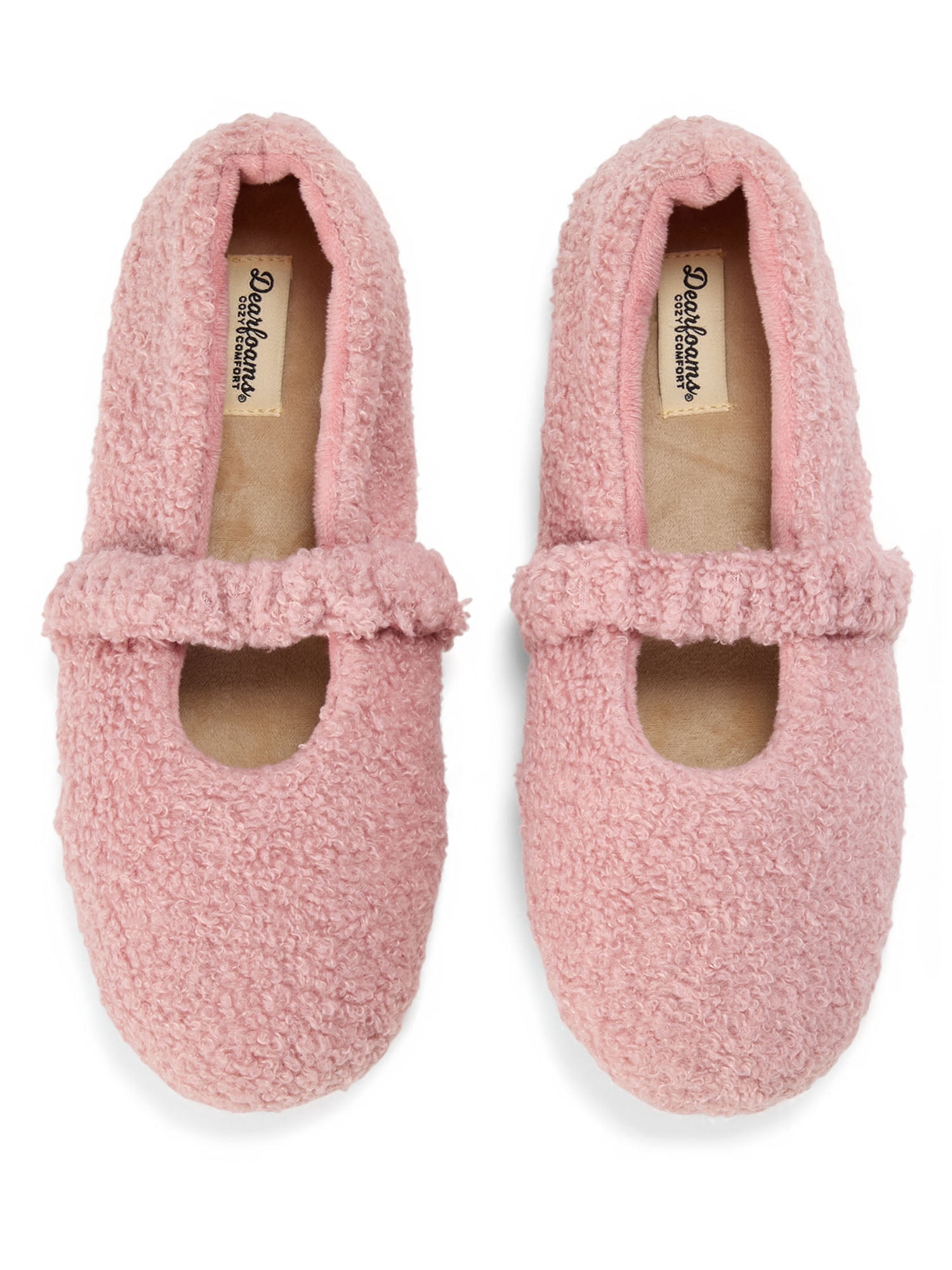 Dearfoams Cozy Comfort Women's Mary Jane Ballerina Slippers