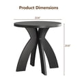 thumbnail image 3 of Ktaxon Mid-Century Sofa Table, 23.6" Wood End Table with Curved Legs, Multifunctional Nightstand Compact Round Side Table, for Living Room, Bedroom, Balcony, Home Office, Black, 3 of 7