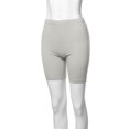 thumbnail image 5 of A2Y Women's Basic Solid Premium Cotton Mid Thigh High Rise Biker Bermuda Shorts Bone 5XL, 5 of 5