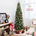 thumbnail image 4 of Árbol de Navidad Decorativo Abatible Costway 225 cm Pre-Iluminado con Luces LED Multicolores 796 Puntas de Ramas Soporte Plegable, 4 of 10
