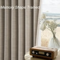thumbnail image 4 of Extra Long Custom 102 Inch Curtains, 100% Blackout Curtains Drapery for Bedroom, Winter Acoustic Noise Cancelling Pleated Heading Tape Hook Back Tab Burap Taupe Boho Drapes 2 Panel Set, 4 of 15