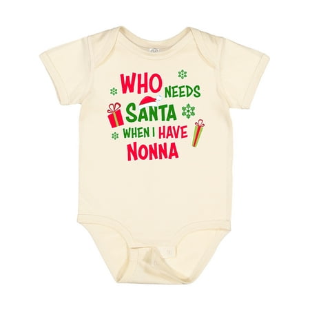 

Inktastic Who Needs Santa when I Have Nonna Gift Baby Boy or Baby Girl Bodysuit