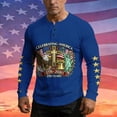 thumbnail image 2 of 250 Anniversary Usa Shirt Mens American Flag Print Casual T-Shirt Button Up Henley Pullover Tops 4th of July Outfits for Men, 2 of 7