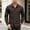 Brown, variant on Men's Minimalist Solid Color Long Sleeve Button-Down Shirt, Contrast Zipper Pocket Detail, Simple Style Daily Commute Street Casual Top Gray M