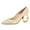 Gold, variant on Women Chic Pointed Closed Toe Circle High Heel Pumps Slip On Unique Ladies Office Party Evening Dressy Shoes Size 14 Silver