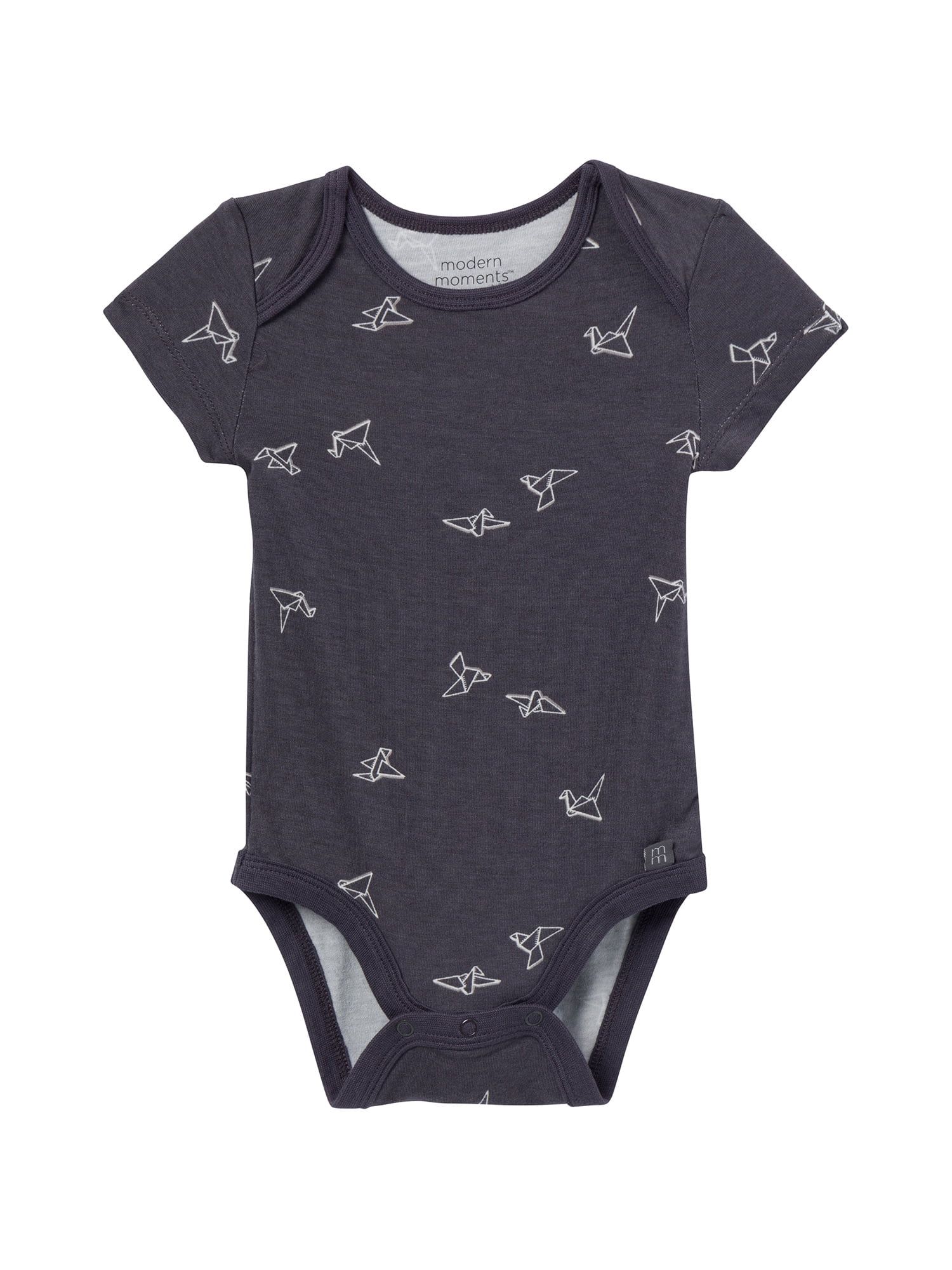Modern Moments by Gerber Baby Neutral Super Soft Viscose Short Sleeve Bodysuits, 2-Pack, Sizes 0M-12M