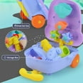 thumbnail image 4 of MesaSe Toys Children Sand Playing Toys With Trolley Case Shovel Rake And Molds Storage Box Travel Beach Toy Kit Summer Sandbox Bath Toy Kids Garden Tools Puzzle Toy, 4 of 9