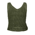 thumbnail image 4 of BLOCLOALO Camisole Tops for Women Flowy Tops for Women Womens Summer Tank Top for Women 2024 Trendy V Neck Crochet Sleeveless Shirts Sweater Vest Tank Top Loose Tank Tops Blouses Casual Green M, 4 of 5