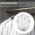 thumbnail image 3 of HARFELL 2pcs Zinc Alloy Wardrobe Closet Rod Bracket Shower Curtain Rod Supports Holder, 3 of 5