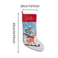 thumbnail image 3 of Personalized Christmas Stockings with Embroidered Name, 16.93 Inch Dog on Sled Jacquard Vintage Xmas Stocking with Soft Velvet Cuff for Fireplace Family Holiday Decor, 3 of 6