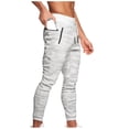 thumbnail image 2 of Styesk Men's Pants Men's Drawstring Elastic Waist Multi-Pocket Casual Length Pants, 2 of 3