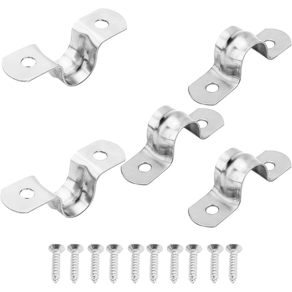U Shaped Conduit Clamp Saddle Strap Tube Pipe Clip Stainless Steel M12 10Pcs